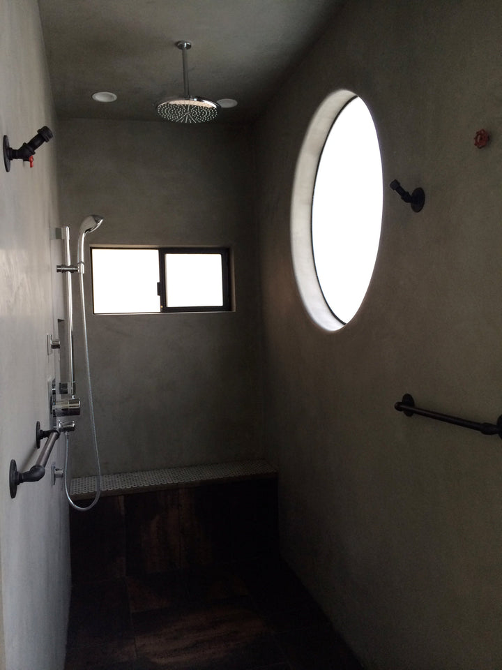 Matte Black Industrial Pipe Set Installed in San Francisco Home