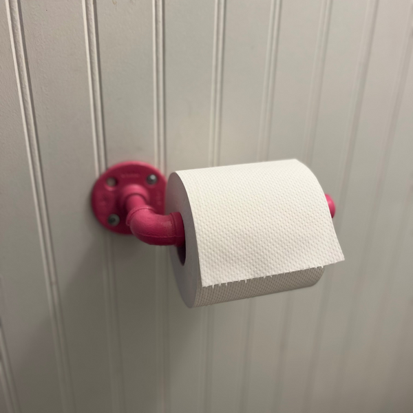 industrial pipe TP holder in pink
