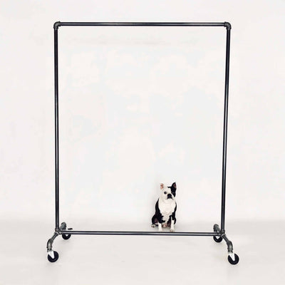 Rolling Clothing Rack with Top Bar