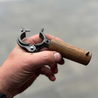 Clamp-On Wooden Hook for Steel Pipe Racks