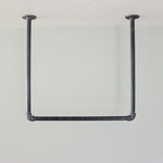 Industrial Ceiling-Mounted Clothing Rack – Space-Saving Hanging Bar
