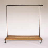 Distressed Wood Rolling Rack