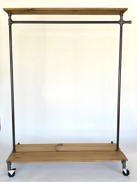 Clothes rack with top shelf hotsell