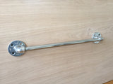 chrome finish hand towel or shower bar made out of industrial pipe