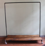 Distressed Wood Rolling Rack